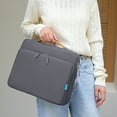 thumbnail image 1 of 15.6 Inch Laptop Bag | Shockproof Water-Resistant Sleeve Case | 360° Corner Protection | Lightweight & Portable | Fits 15.6" Notebook | Multiple Pockets | Gray/Purple/Green/Yellow/Beige, 1 of 6