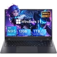 thumbnail image 1 of Akocrsiy 15.6 Laptop Computer, 12GB RAM 1TB SSD, Intel Alder Lake N95 (up to 3.4GHz), Windows 11 Pro Laptop, for Student, Home Office, Business, 1 of 14