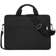 Disen Premium Waterproof Nylon Canvas Fabric 15.6 Inch Laptop Shoulder Bag, Black