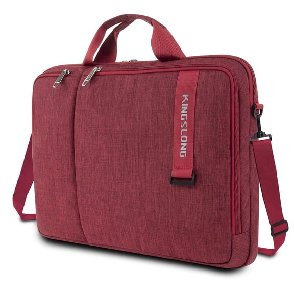 15.6 Inch Laptop Sleeve Briefcase, Water-Resistant Shoulder Messenger Bag with Removable Strap,Red