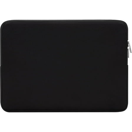 15.6 Inch Laptop Sleeve Protective Case Soft Carrying Zipper Bag Cover Compatible with 15.6" Notebook Computer Ultrabook Chromebook (Black)