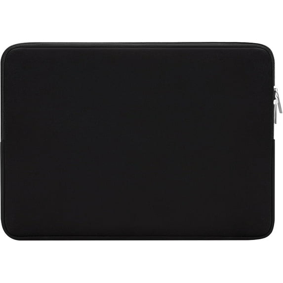 15.6 Inch Laptop Sleeve Protective Case Soft Carrying Zipper Bag Cover Compatible with 15.6" Notebook Computer Ultrabook Chromebook (Black)