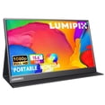 thumbnail image 1 of 15.6 Inch Portable Monitor 1080P FHD IPS Gaming Display Monitor with USB-C & HDMI Light Weight Ultra-Slim External Second Screen with Smart Cover & Speakers for Laptop，PC, Mac, Phone, PS5, Switch, 1 of 8