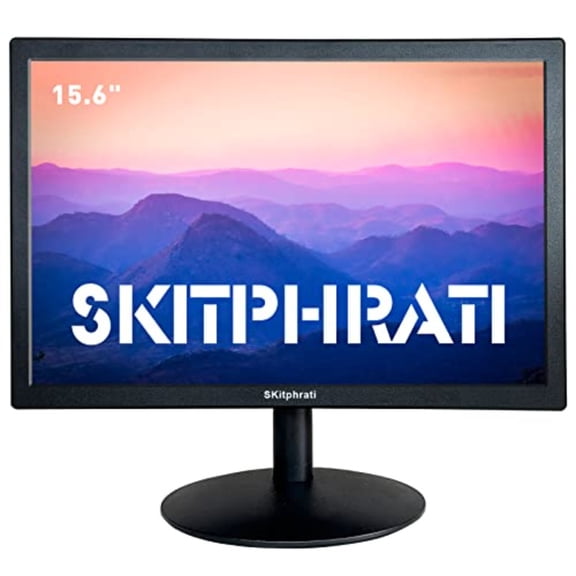15.6 Inch Small PC Monitor FHD VA 1080P Desktop Display with 1920x1080 99 sRGB HDMI VGA Ports VESA Mounting LED Monitor for PC Laptop and Computer Black