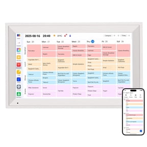 15.6 Inch Smart Wall Planner Digital Calendar And Chore Chart, 1920x1080 Touchscreen Interactive Display For Family Schedules, Wall Mount Included, Great For Organizing Your Daily Life