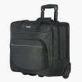 thumbnail image 1 of Black Rolling Laptop Bag 15.6 Inch, Wheeled Computer Briefcase for Office & Business, Stylish Work Bag for Women & Men, 1 of 10