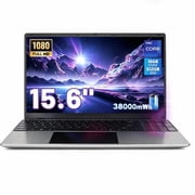 AEEZO 15.6" Laptop Computer, Intel Celeron N5095 Quad-Core,16GB RAM 512GB SSD,1080P FHD,38000mAh Battery,WiFi,Bluetooth,Type-C,TF Card,Gray