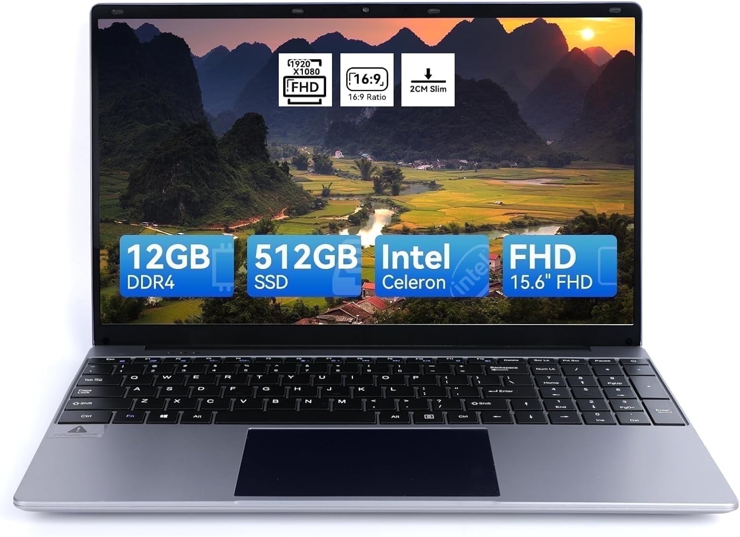 Backlit Keyboard Laptop VGKE 15.6 Inch Laptop - Celeron N5095, 12GB RAM ...