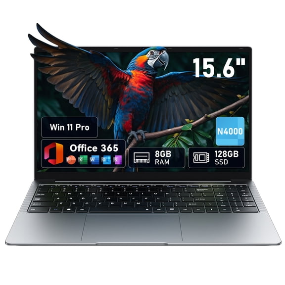 15.6" Laptop,8GB RAM 128GB SSD,Windows 11 Pro NoteBook PC,MS Office 2024,Intel Celeron N4000(up to 2.6GHz) Bussiness Computer