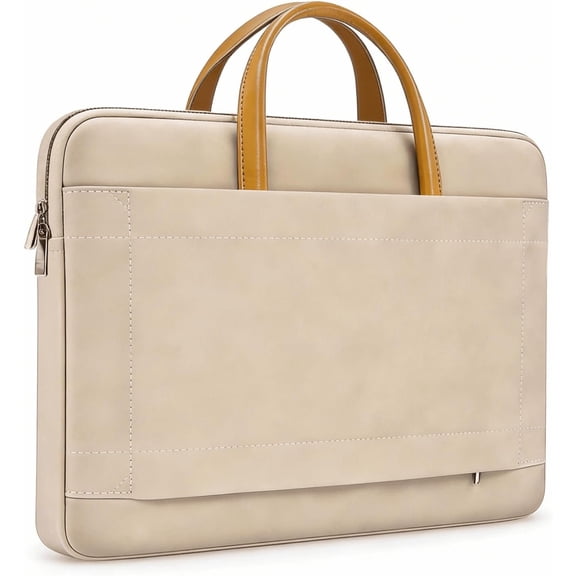 15.6" Laptop Bag with Handle, PU Waterproof Laptop Sleeve Case, Shockproof Computer Bag Compatible with 15" HP