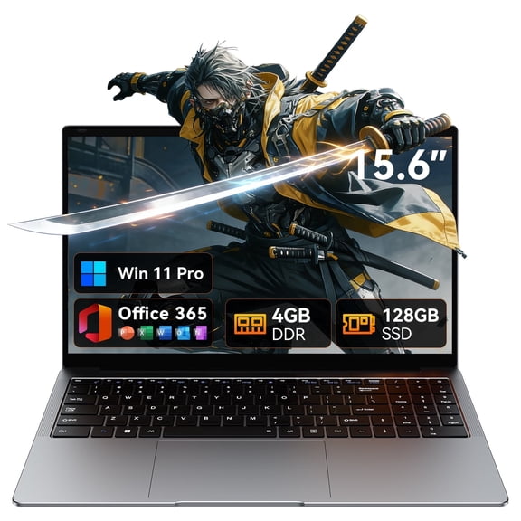 15.6" Laptop Computer,4GB RAM 128GB SSD,Windows 11 Pro Bussiness NoteBook PC,MS Office 365,Intel Pentium 4425Y, 100% sRGB Screen,2.4G/5G Dual Band WiFi