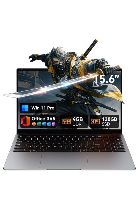 15.6" Laptop Computer,4GB RAM 128GB SSD,Windows 11 Pro Bussiness NoteBook PC,MS Office 365,Intel Pentium 4425Y, 100% sRGB Screen,2.4G/5G Dual Band WiFi