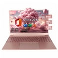 thumbnail image 1 of 15.6" Business Laptop Office 2024 Windows 11 Pro 16GB RAM 512GB SSD Intel Celeron N5095 Backlit Keyboard Work Laptop Back to School Essentials for Students Rose Gold, 1 of 9