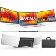 thumbnail image 1 of 15.6" Laptop Screen Extender, Ultra Light & Thin Triple Portable Monitor for Laptop with 1080P FHD IPS Display, 2 Cable USB-C/HDMI Plug-Play Monitor Extender for Mac/Win/Android, Fits 13-17" Laptops, 1 of 9