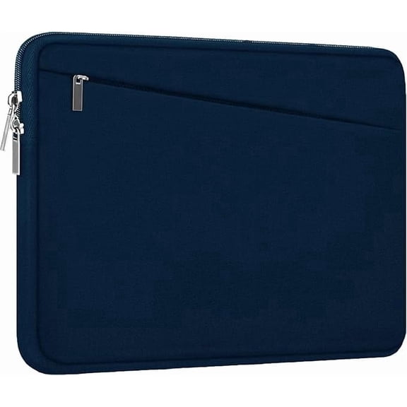 15.6" Laptop Sleeve with Front Pocket, Slim Bag for HP/Dell/Lenovo/Asus, Blue