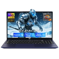 15.6" Light-Gaming-Laptop, 8 Cores AMD Ryzen 7 Pro 6850U 16GB LPDDR5 RAM 1TB SSD (Beat i7-1360P Up to 4.7GHz) AMD Radeon 680M GPU IPS FHD Computer with 100W Type-C Backlit Keyboard Fingerprint