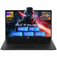 thumbnail image 1 of 15.6" Light-Gaming-Laptop, 8 Cores AMD Ryzen 7 Pro 6850U 32GB LPDDR5 RAM 2TB SSD (Beat i7-1360P Up to 4.7GHz) AMD Radeon 680M GPU IPS FHD Computer with 100W Type-C Backlit Keyboard Fingerprint, 1 of 7