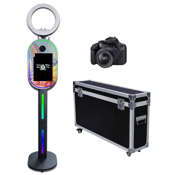 PAAFNN 15.6inch Portable Mirror Photo Booth with Ring Light Selfie Machine Touch Screen for Party