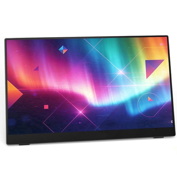15.6" Portable Monitor 1920 * 1080 IPS Laptop Screen, Slim Lightweight Dual USB C HDMI Computer Gaming Display with Speakers, Travel Monitor for PC Phone PS5/4 Xbox Switch