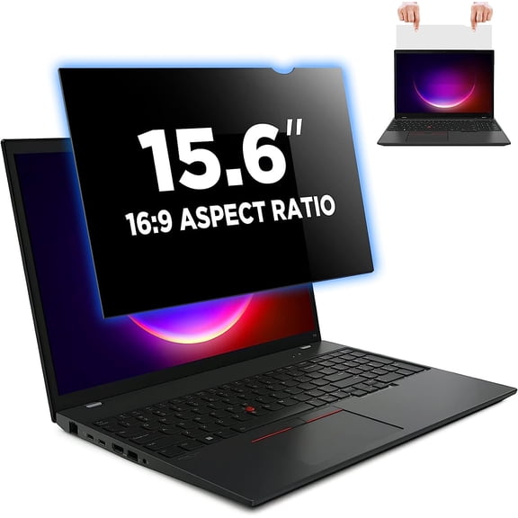 15.6" Privacy Filter Screen Protector, Anti-Spy/Glare Film for 15.6 inch 1920 x 1080 Resolution Widescreen Notebook Laptop with 16:9 Aspect Ratio (Not for 16:10) (Touch Screen Not Compatible