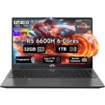 thumbnail image 1 of 15.6" Windows11 Gaming Laptop Computer AMD Ryzen 5 6600H 32GB DDR5 RAM 1TB SSD 660M 6nm GPU-Computer with 100W Type-C Backlit Keyboard Fingerprint for Business and Student Gray, 1 of 7