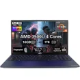 thumbnail image 1 of 15.6 inch FHD Business Laptop , AMD Ryzen 5 3500U, 16GB RAM, 512GB SSD, Windows 11, Backlit Keyboard, Fingerprint Reader, 65W PD, Lightweight Computer for Work and Student, Blue, 1 of 8