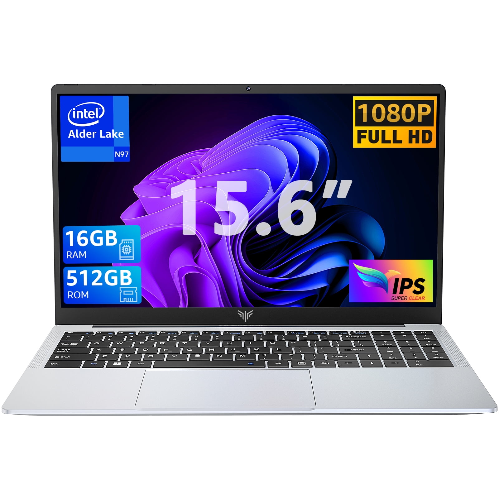 15.6 inch Laptop 16GB DDR4 512GB SSD Intel Alder Lake N97 up to 3.6GHz with Windows 11 15.6 inch Laptop 16GB DDR4 512GB SSD Intel Alder Lake N97 up to 3.6GHz with Windows 11