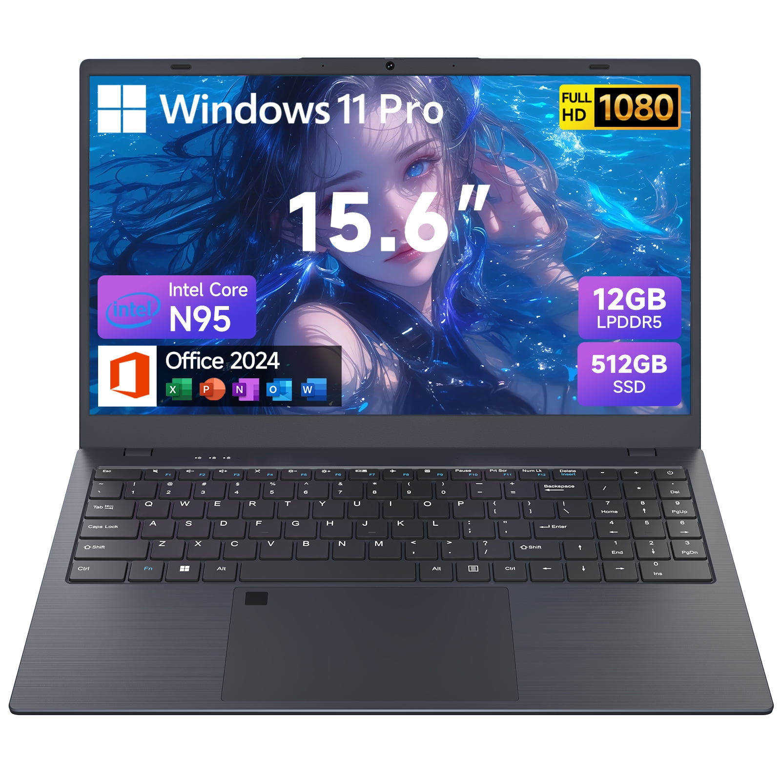 Windowsノート本体 nec win11 pro i5 10210Y 8G 128G office Windows 11 Pro Laptop 15.6inch, 12GB RAM 512GB SSD, 12th Gen