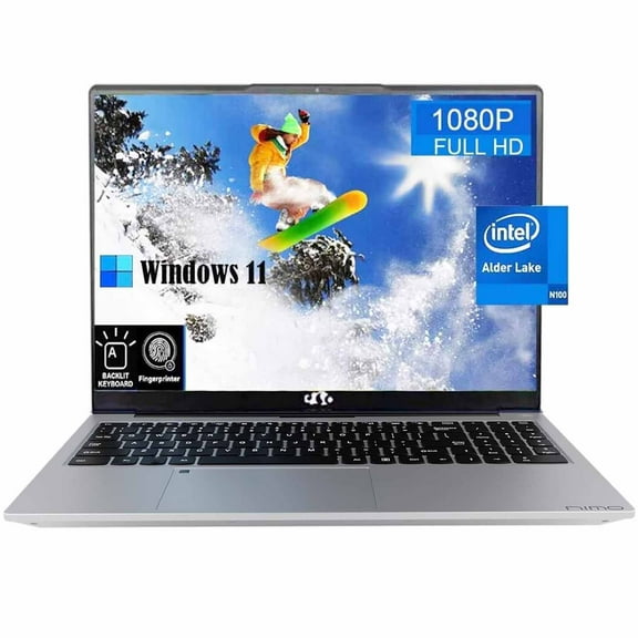15.6 FHD Student Laptop Computer ,8GB RAM 512GB SSD, Backlit Keyboard, Fingerprint, Intel Pentium Quad-Core N100 (Beat to i3-1115G4, Up to 3.4GHz), 2 Years Warranty, Type C 65W Charger(Silver)