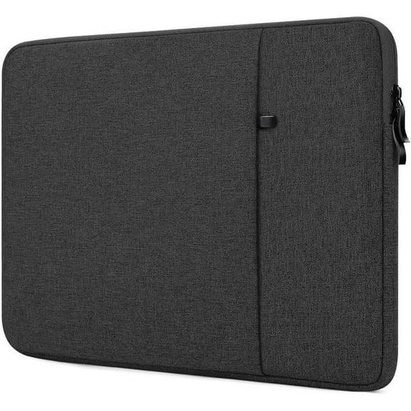 15.6 inch Laptop Sleeve Case, Shockproof Protective Computer Sleeve Cover with Accessories Pocket, Water Resistant Traveling Carrying Laptop Bag Compatible for MacBook Dell HP Acer Asus Lenovo, Black