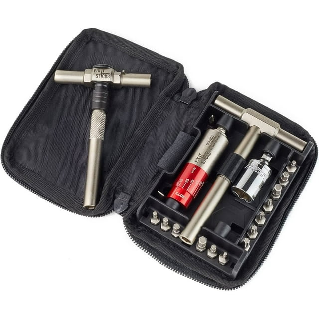 15-65 Inch Lbs All-in-One Torque Driver Kit with Locking Ratcheting T-Way Wrench