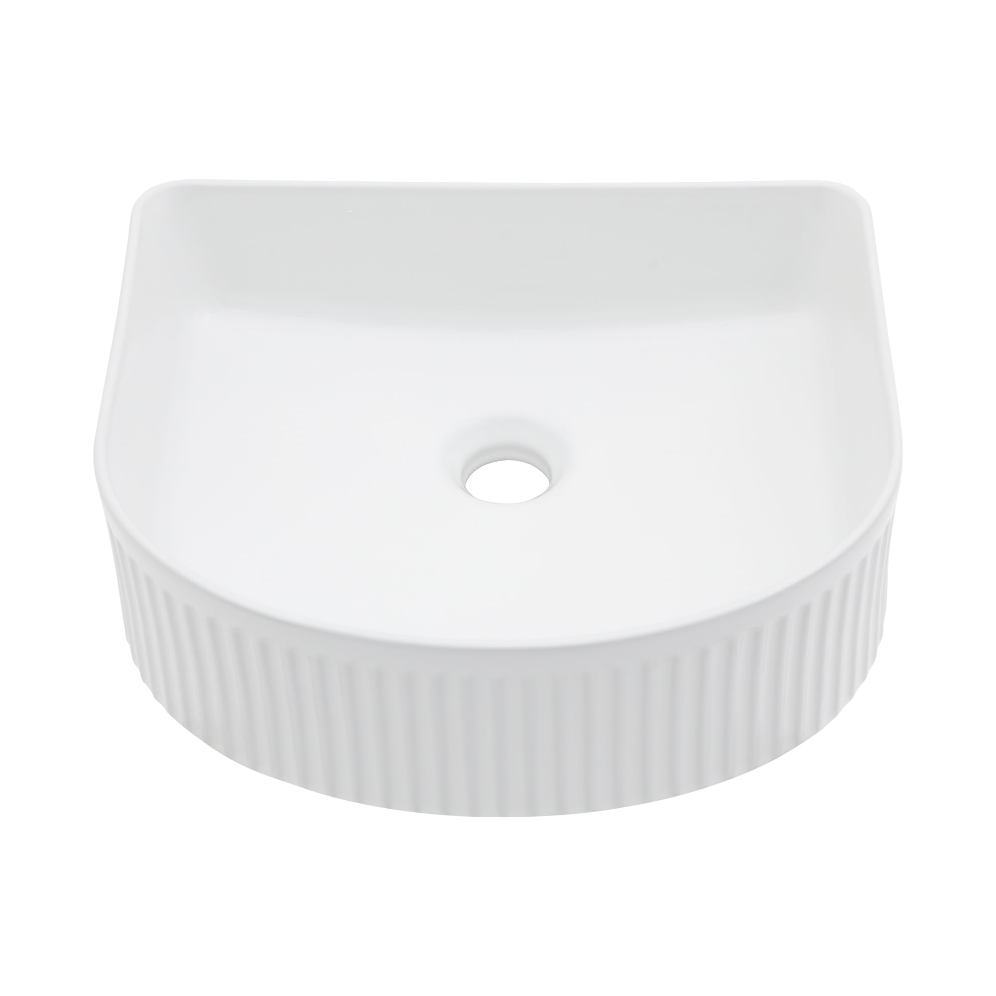15.69"×13.69"×5.13" White Ceramic  Countertop Bathroom Sink
