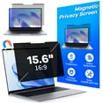thumbnail image 1 of 15.6" Magnetic Laptop Privacy Screen Filter for 16:9 Widescreen Computer Monitor, Removable Anti Blue Light Privacy Shield, Anti-Glare  Protector, Reusable Privacy Film for Laptop, 1 of 8