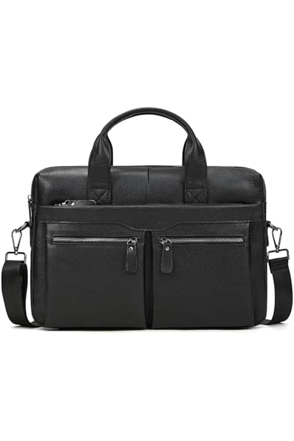 15.6inch Leather Briefcases Laptop Messenger Bags Business Satchel Office Travel Computer Handbag for Men