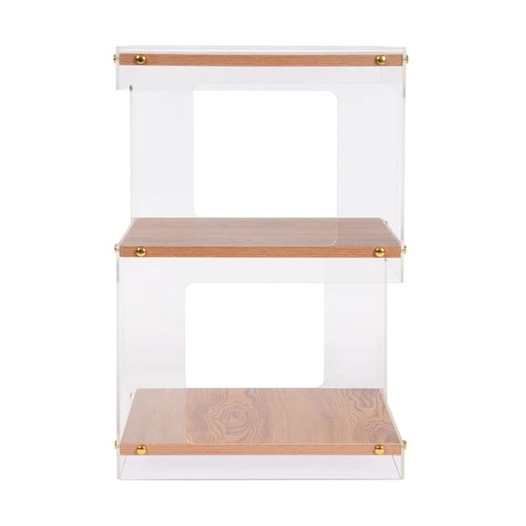 15.7*15.7*23.6in Modern Bedside Table 3 Tiers Square Side Table Home Modern Freestanding Tea Table