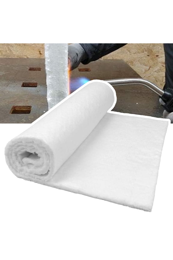 15.7"×24"×2/5" Ceramic Fiber Blanket, Fireproof Heat Resistant Mat, High-Temperature Insulation Pad for Oven Stoves, Kilns, Forges, Fireplaces
