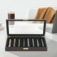 thumbnail image 1 of 15.7*7.5*2 Ebony Color Rectangular Vintage Knife Display Case Organizer Rectangular for Cool Knives, 1 of 19