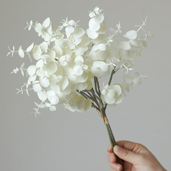 15.7" Artificial Eucalyptus Leaves Stems - Realistic Faux Branches for Home, Party, Wedding Decorations