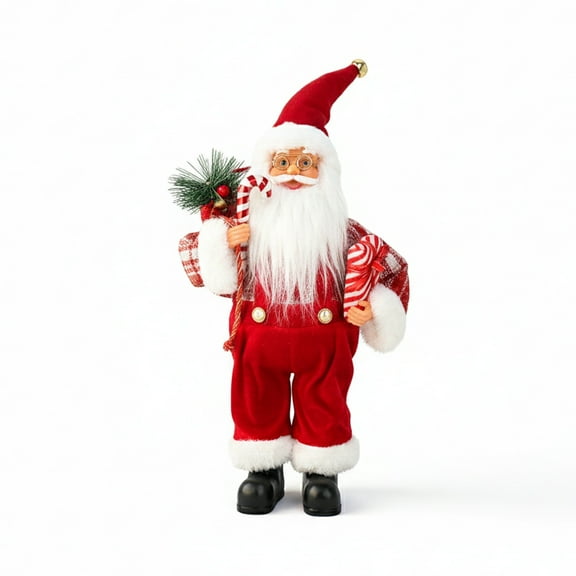 15.7" Christmas Santa Claus Doll Gift Toy Home Table Decoration Collectible Figurines For Xmas Holiday