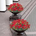 thumbnail image 1 of 15.7” Fall Decorations for Home Fake Fall Flowers Fake Plants Artificial Impatiens Bouquet Flowers for Outdoors Silk Faux Flowers Impatiens Plants Decor Indoor Planters 8PCS (Red), 1 of 6