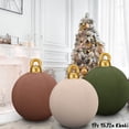 thumbnail image 1 of 15.7 In Giant Inflatable Velvet Christmas Balls, Large Outdoor Holiday Decorations, Flocked Pvc Christmas Ornaments For Yard, Porch & Garden, Blow Up Xmas Decorations For Indoor & Outdoor Use, 1 of 10