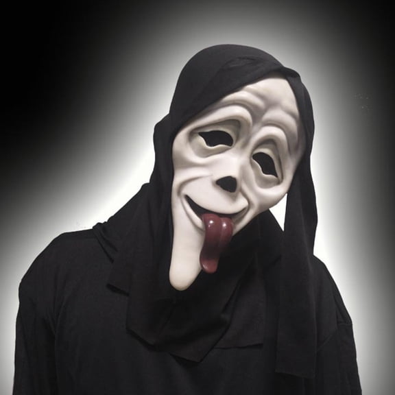 15.7 INCH Halloween Mask Ghost Face Scream Scary Mask Head Cover, Horror Mask Cosplay Prop Party Cosplay, Creepy Halloween Face Mask Scary Atmosphere, Funny Gifts for Halloween Birthday #B