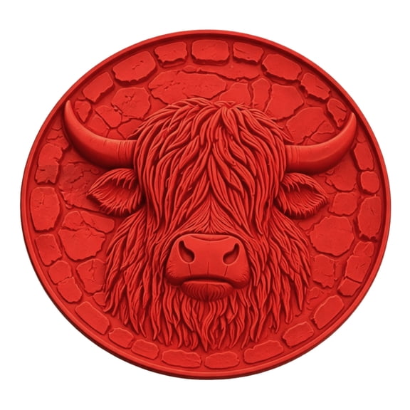 15.7 Inch 3D Cow Design Cement Stepping Stone Mold Reusable Paintable Paver Form For Outdoor Garden Walkway Yard