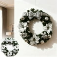 thumbnail image 1 of 15.7 Inch Christmas Wreath for Front Door, Artificial Poinsettia Wreath with Red Berry Pine Cone & Ball Ornaments, Indoor Outdoor Xmas Holiday Door Wall Decorations, 1 of 7