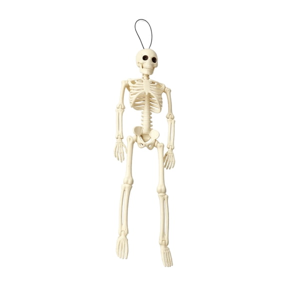 15.7 Inch Hanging Skeleton Ornament, Ghost Prop for Halloween Party and Gothic Home Decor, White, 1Pc