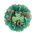 thumbnail image 1 of 15.7 Inch Happy St Patrick's Day Wreath for Front Door Green Leprechaun Mesh Wreath, Hanging Garland for Lucky Irish Party Wall Decoration, 1 of 9