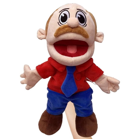 15.7-Inch Jefy's Dad Hand Puppets Stuffed Plush Toy for Kids and Fans - Interactive & Educational, Soft Stuffed Plush Puppets for Play, Multicolor