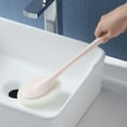 thumbnail image 1 of 15.7 Inch Long Handle Cleaning Sponge Brush | Multi-Surface Kitchen & Bathroom Scrubber | Removable Sponge Head | Floor Tile Bathtub Scrub Tool | 1 Handle & 1 Sponge Included, 1 of 6