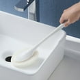 thumbnail image 1 of 15.7 Inch Long Handle Cleaning Sponge Brush | Multi-Surface Kitchen & Bathroom Scrubber | Removable Sponge Head | Floor Tile Bathtub Scrub Tool | 1 Handle & 1 Sponge Included, 1 of 6