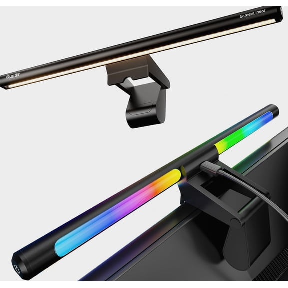 15.7 Inch Monitor Light Bar, RGB Backlight Eye Care LED Lamp, Touch Control USB Powered, 3000K-6500K
